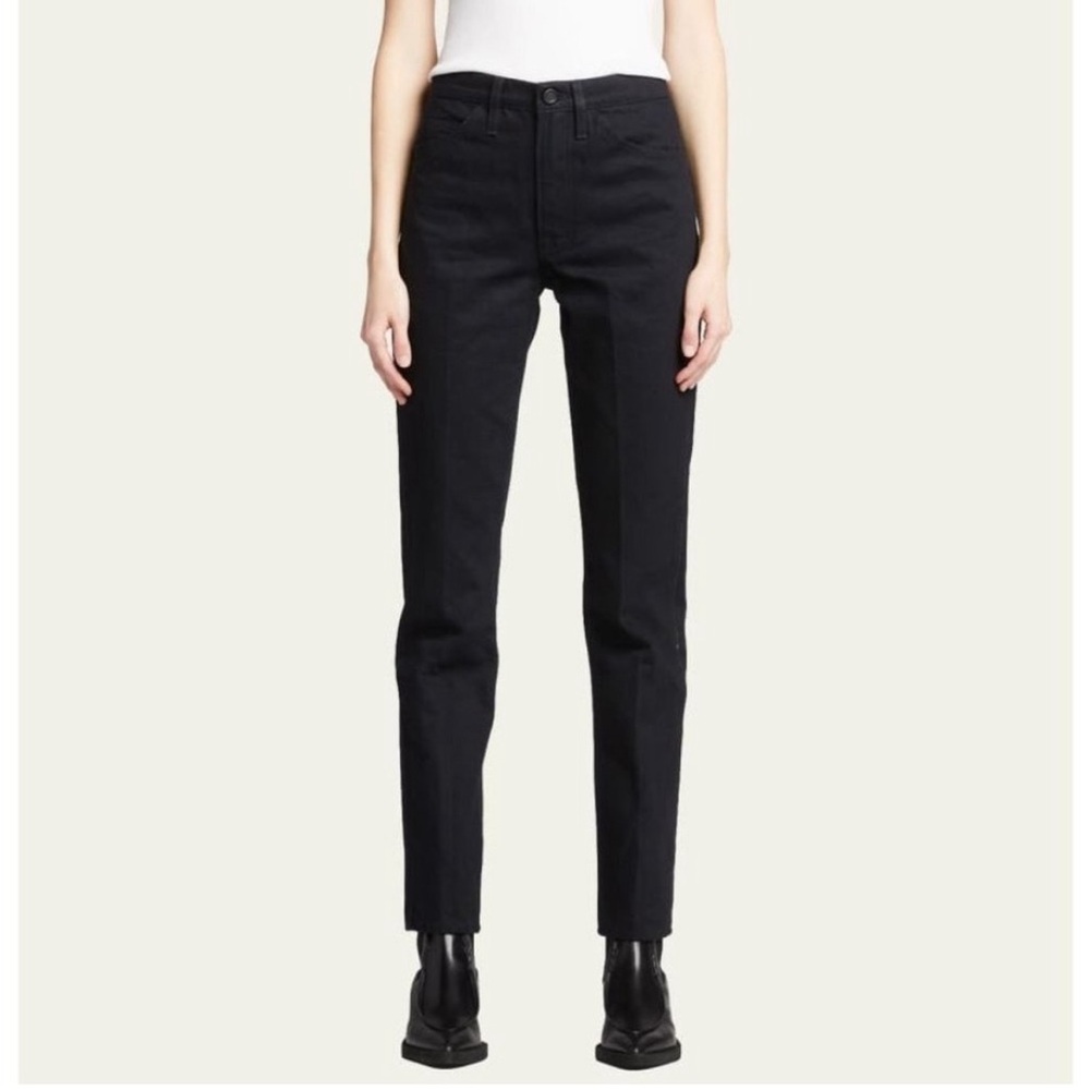 FRAME Le Italien True Straight-Leg Jeans Black Washed Size 26